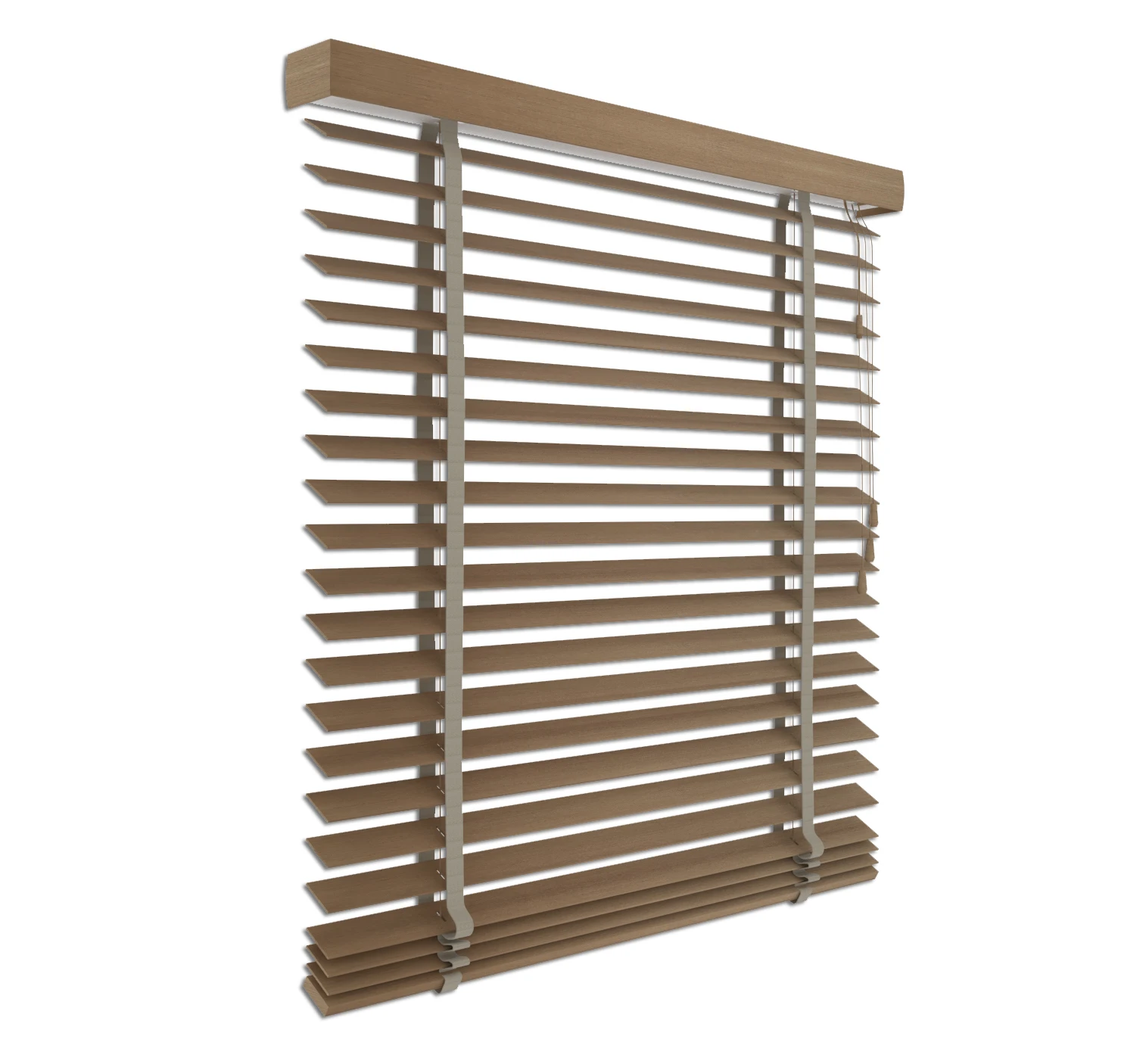 Holzjalousie nach Maß Naturbraun 50 mm Lamelle | JH080