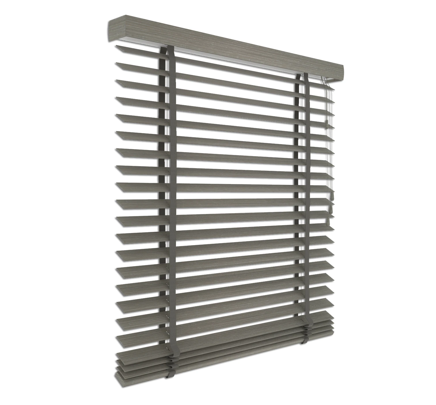 Holzjalousie nach Maß dunkles Glied 50 mm Lamelle | JH075