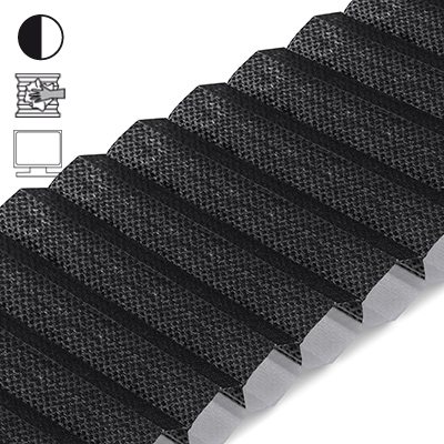 Wabenplissee Cosiflor® VS2 Schwarz | halbtransparent 1453