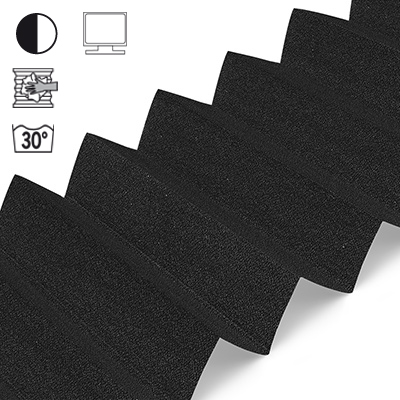 Plissee Cosiflor® VS2 Schwarz | halbtransparent 3420