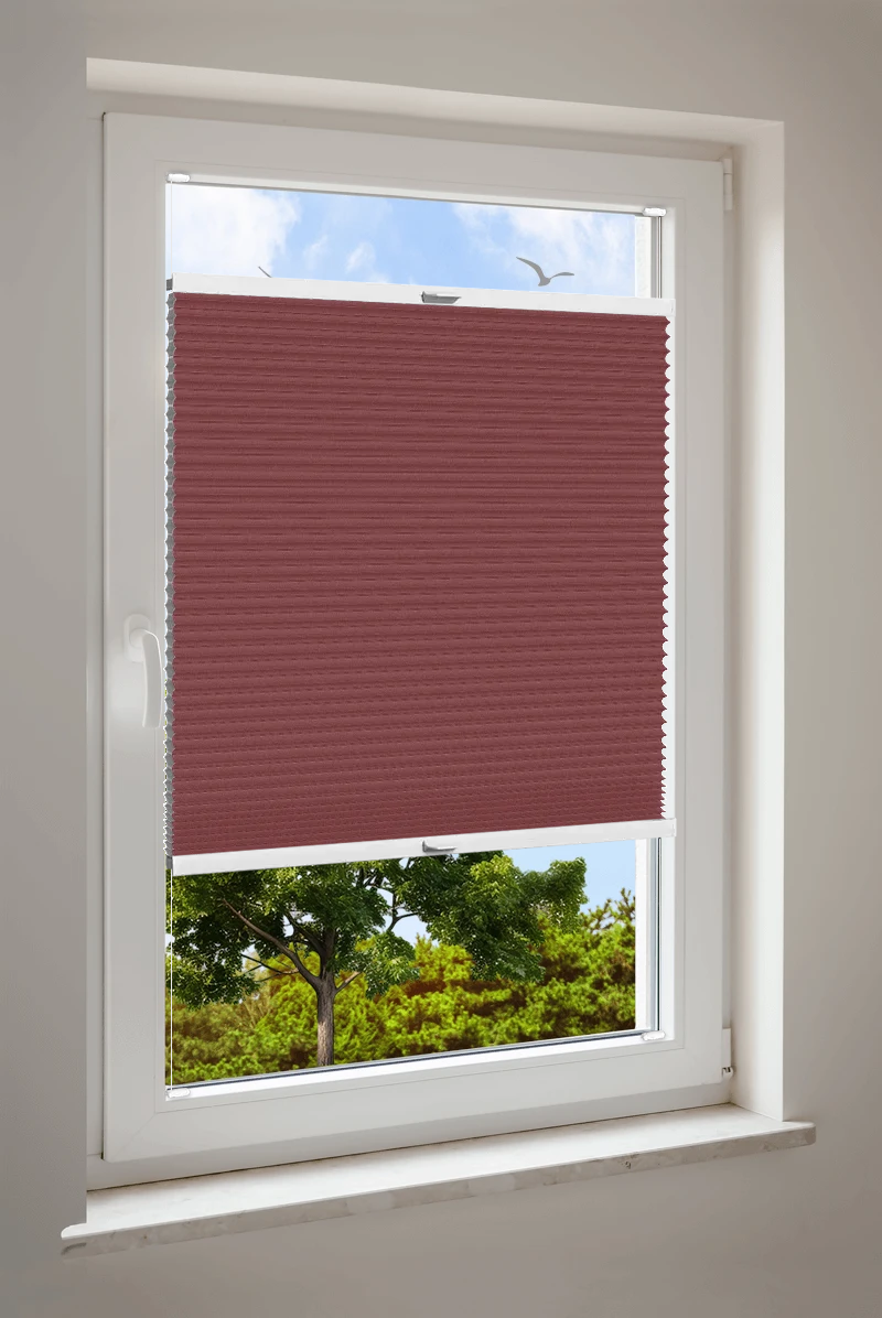 Wabenplissee Cosiflor® VS2 Rot | halbtransparent 967