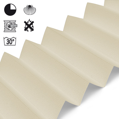Plissee Cosiflor® VS2 Creme | halbdimout 3081