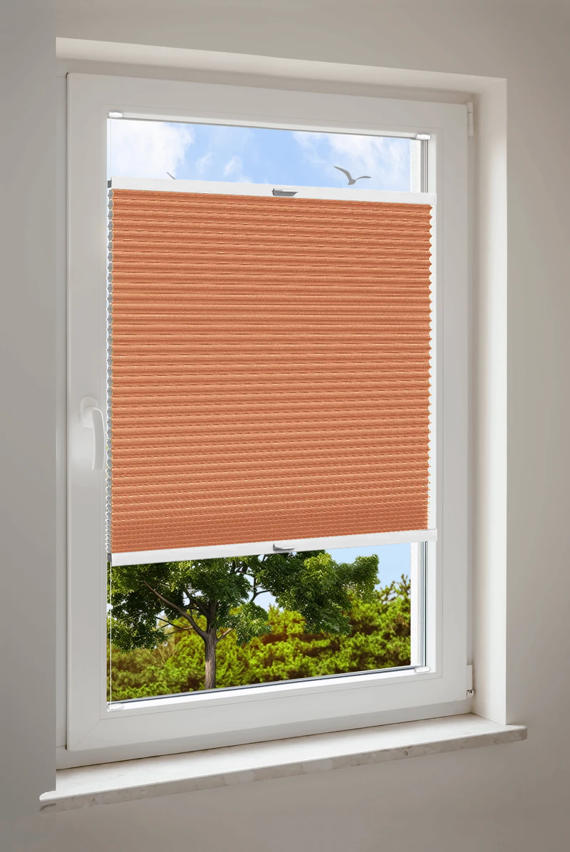 Wabenplissee Cosiflor® VS2 Orange | halbtransparent 8685