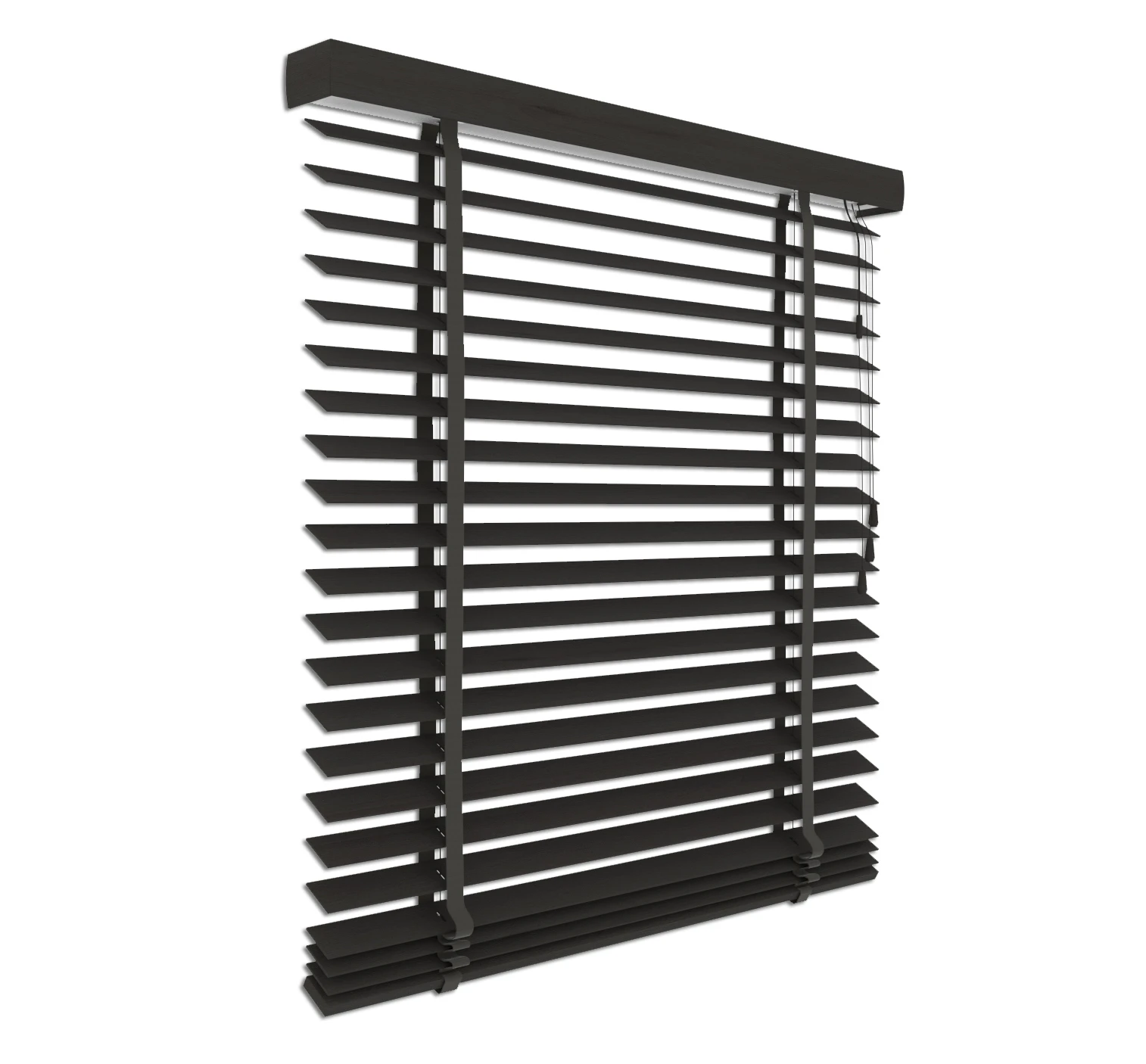 Holzjalousie nach Maß dunkle Oliveneiche 50 mm Lamelle | JH082