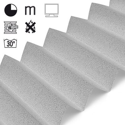 Plissee Cosiflor® VS2 Grau | halbdimout 3139