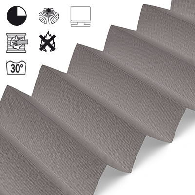 Plissee Cosiflor® VS2 Grau | halbdimout 3145