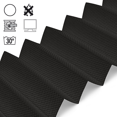 Plissee Cosiflor® VS2 Schwarz | transparent 3178