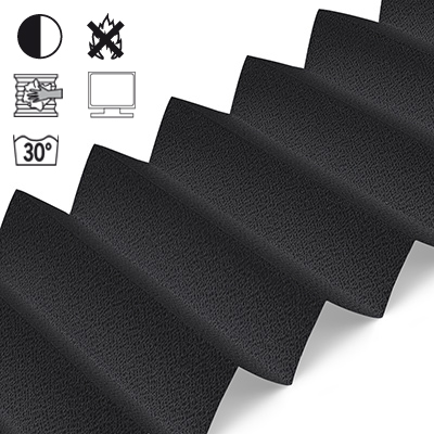 Plissee Cosiflor® VS2 Schwarz | halbtransparent 3172