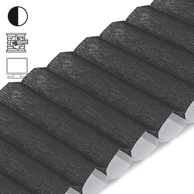 Wabenplissee Cosiflor® VS2 Schwarz | halbtransparent 8693