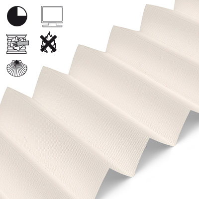 Plissee Cosiflor® VS2 Weiß | halbdimout 3043