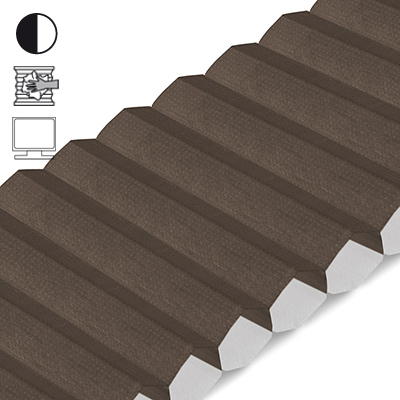 Wabenplissee Cosiflor® VS2 Braun | halbtransparent 8692