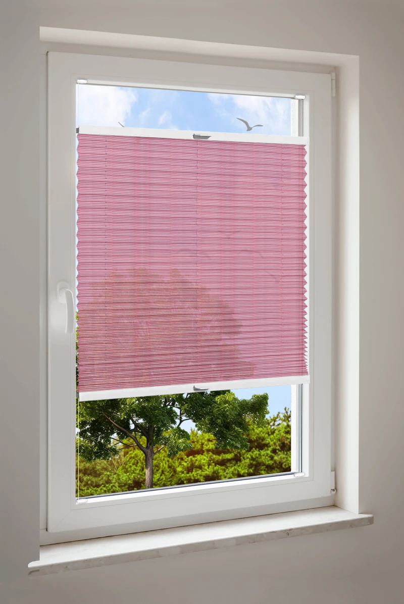 Plissee Cosiflor® VS2 Rot | transparent 3221
