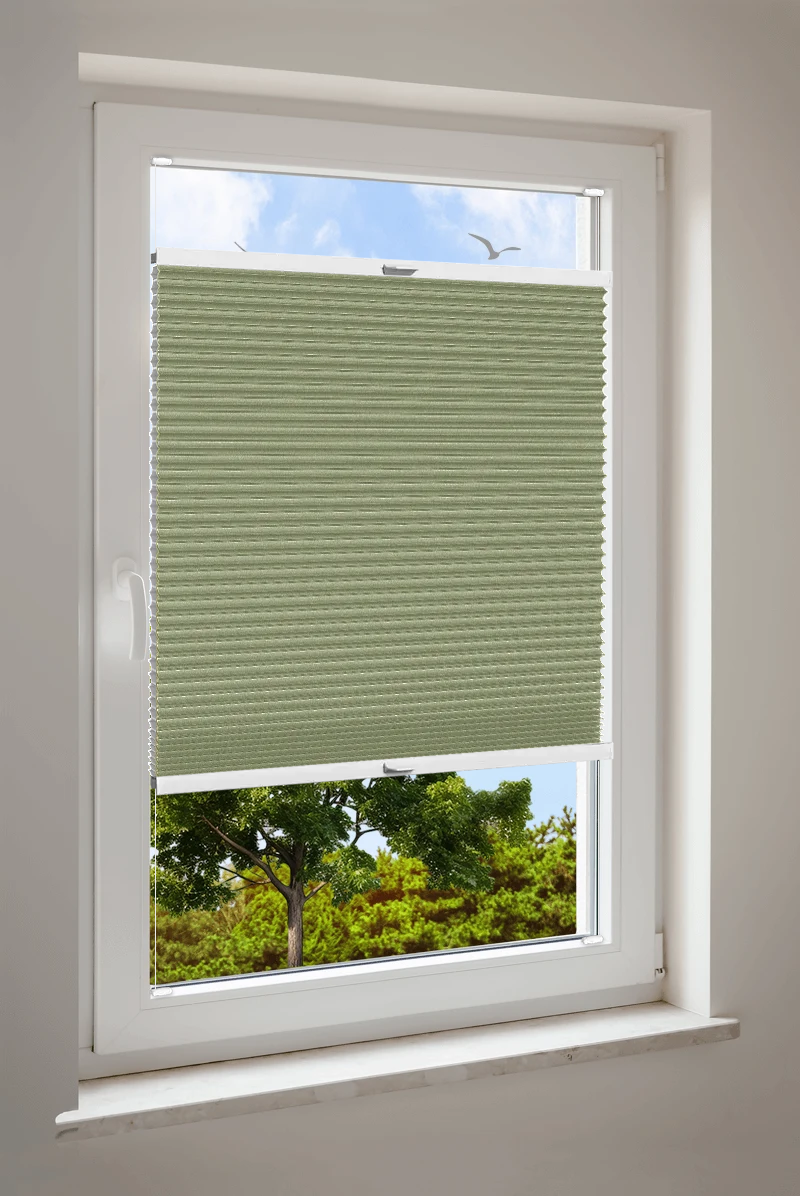 Wabenplissee Cosiflor® VS2 Grün | halbtransparent 8694