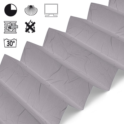 Plissee Cosiflor® VS2 Grau | halbdimout 3141