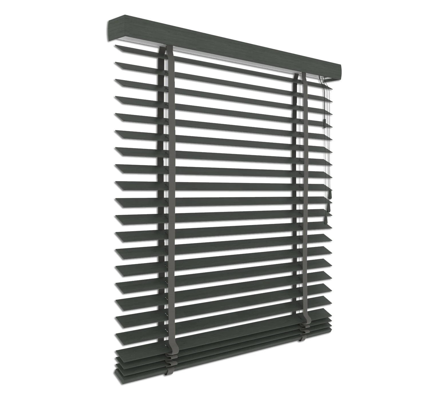 Holzjalousie nach Maß Graphit-Eiche 50 mm Lamelle | JH042