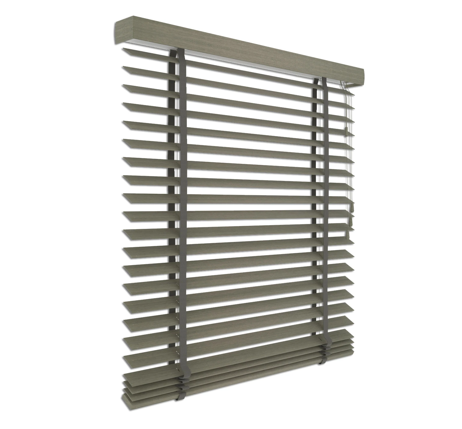 Holzjalousie nach Maß grau-beige 50 mm Lamelle | JH072