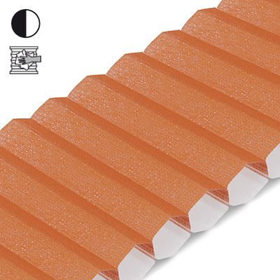 Wabenplissee Cosiflor® VS2 Orange | halbtransparent 8685