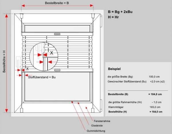 Plissees ohne Bohren Klemmfix Weiß (crash optik) in Standardgrößen