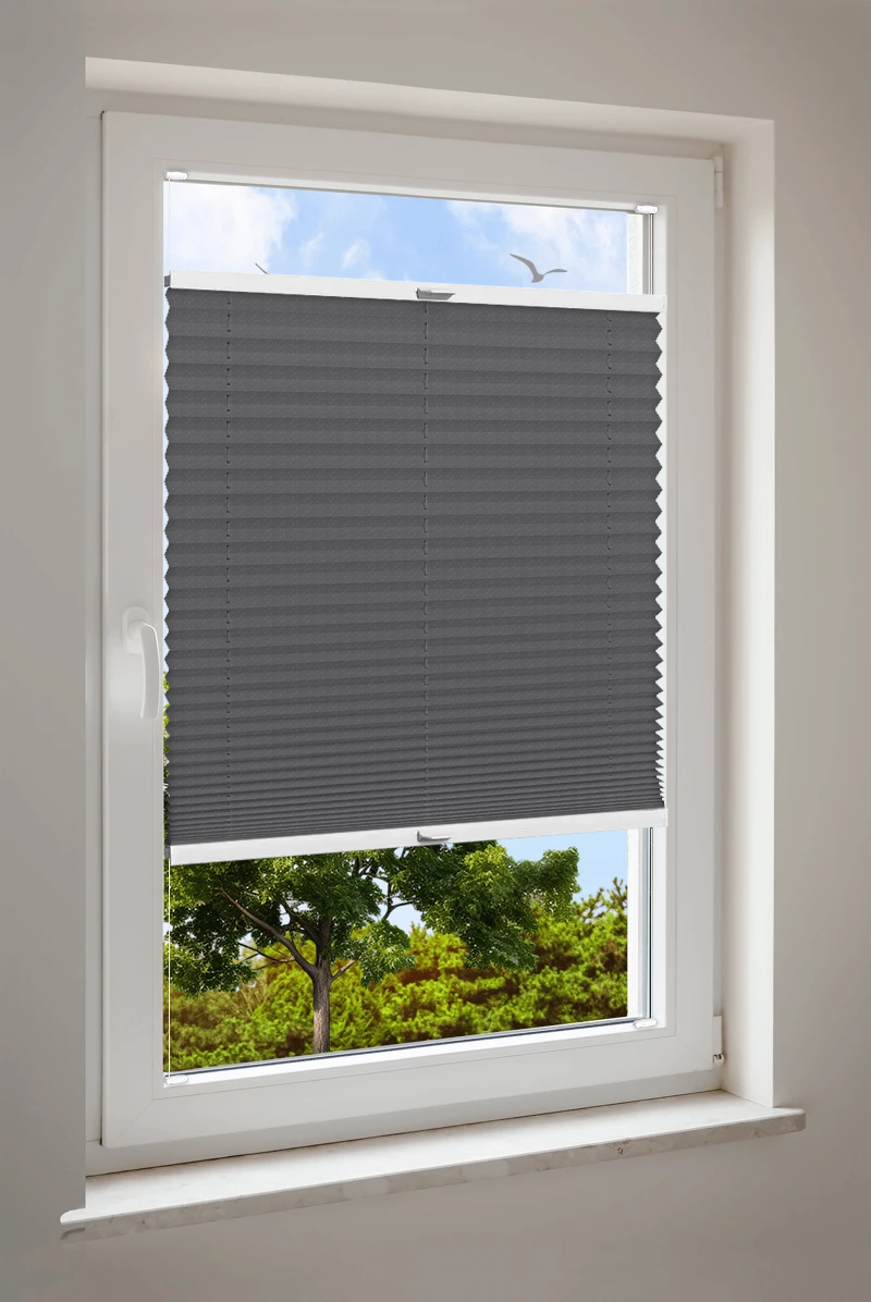 Plissee Cosiflor® VS2 Schwarz | halbdimout 3171