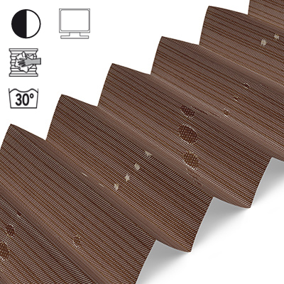 Plissee Cosiflor® VS2 Braun | halbtransparent 3127