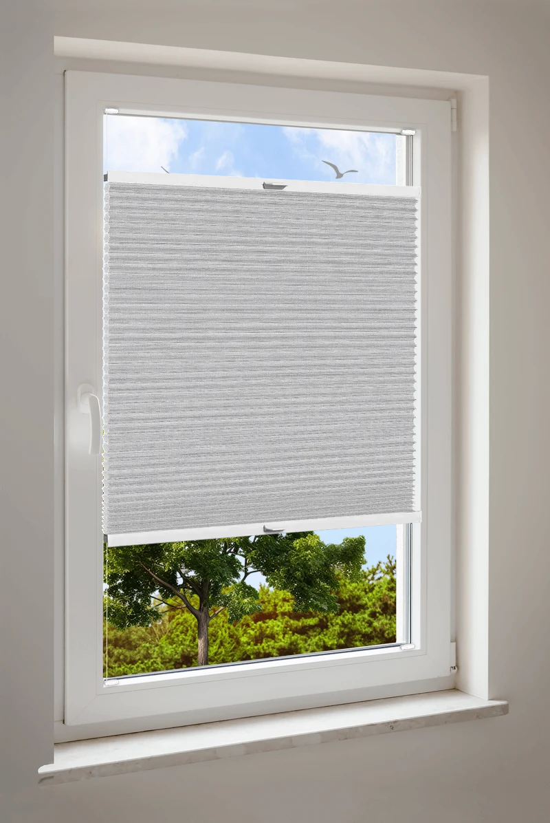 Wabenplissee Cosiflor® VS2 Grau | halbtransparent 1739