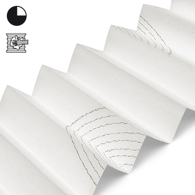 Plissee Cosiflor® VS2 Weiß | halbdimout 3009