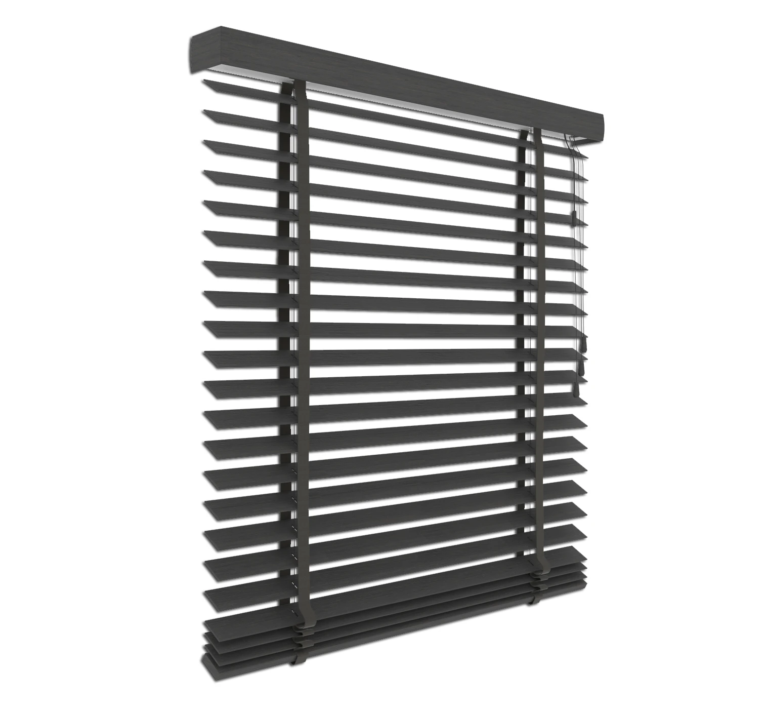 Holzjalousie nach Maß Ebenholz 50 mm Lamelle | JH099