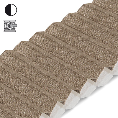 Wabenplissee Cosiflor® VS2 Braun | halbtransparent 8639