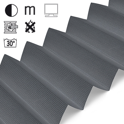 Plissee Cosiflor® VS2 Grau | halbtransparent 3163