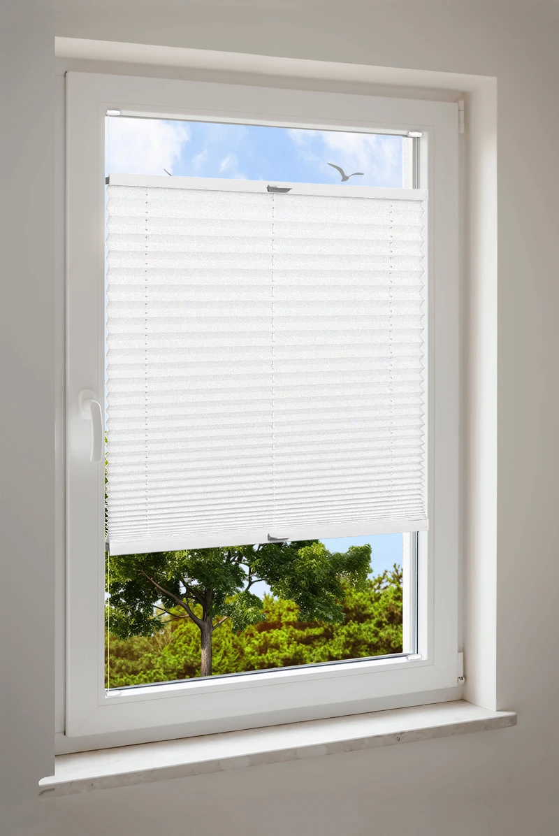 Plissee Cosiflor® VS2 Weiß | halbdimout 3023