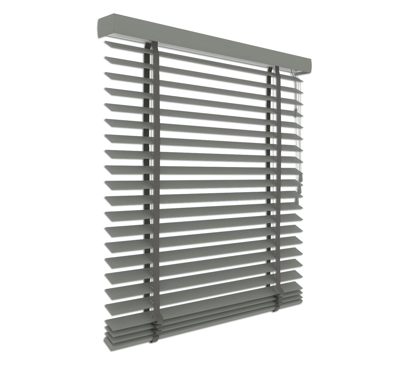Holzjalousie nach Maß grau 50 mm Lamelle | JH061