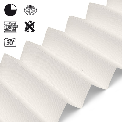 Plissee Cosiflor® VS2 Weiß | halbdimout 3039