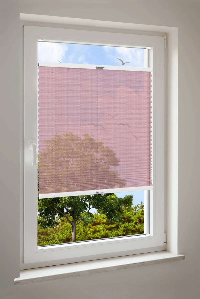 Plissee Cosiflor® VS2 Rot | transparent 3216