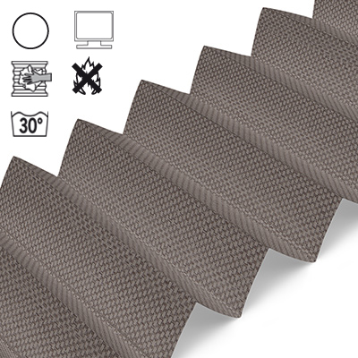 Plissee Cosiflor® VS2 Braun | transparent 3101