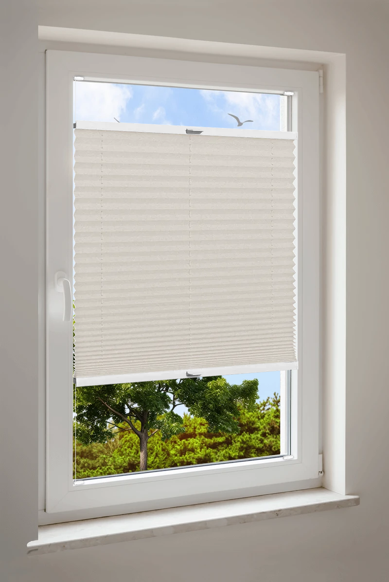 Plissee Cosiflor® VS2 Weiß | halbdimout 3043