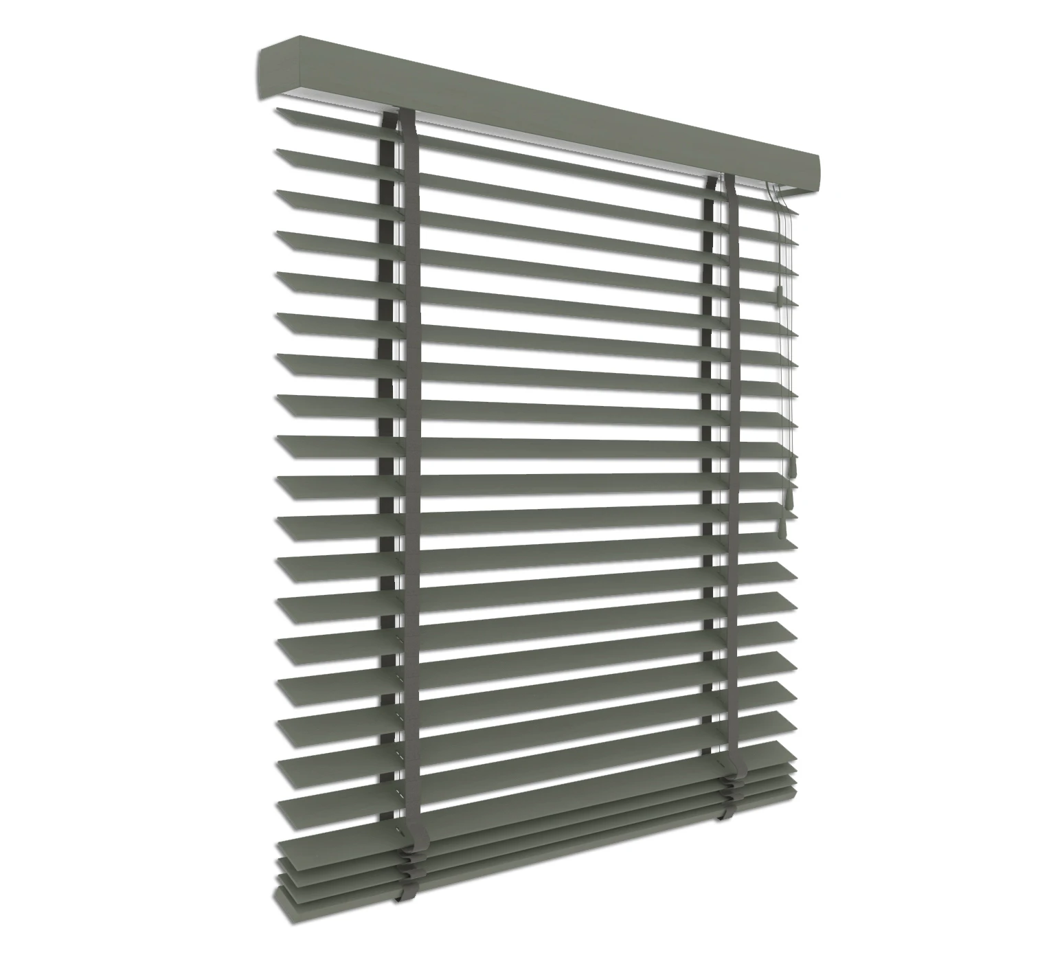 Holzjalousie nach Maß grau-beige 50 mm Lamelle | JH064