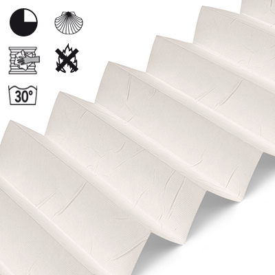 Plissee Cosiflor® VS2 Weiß | halbdimout 3044