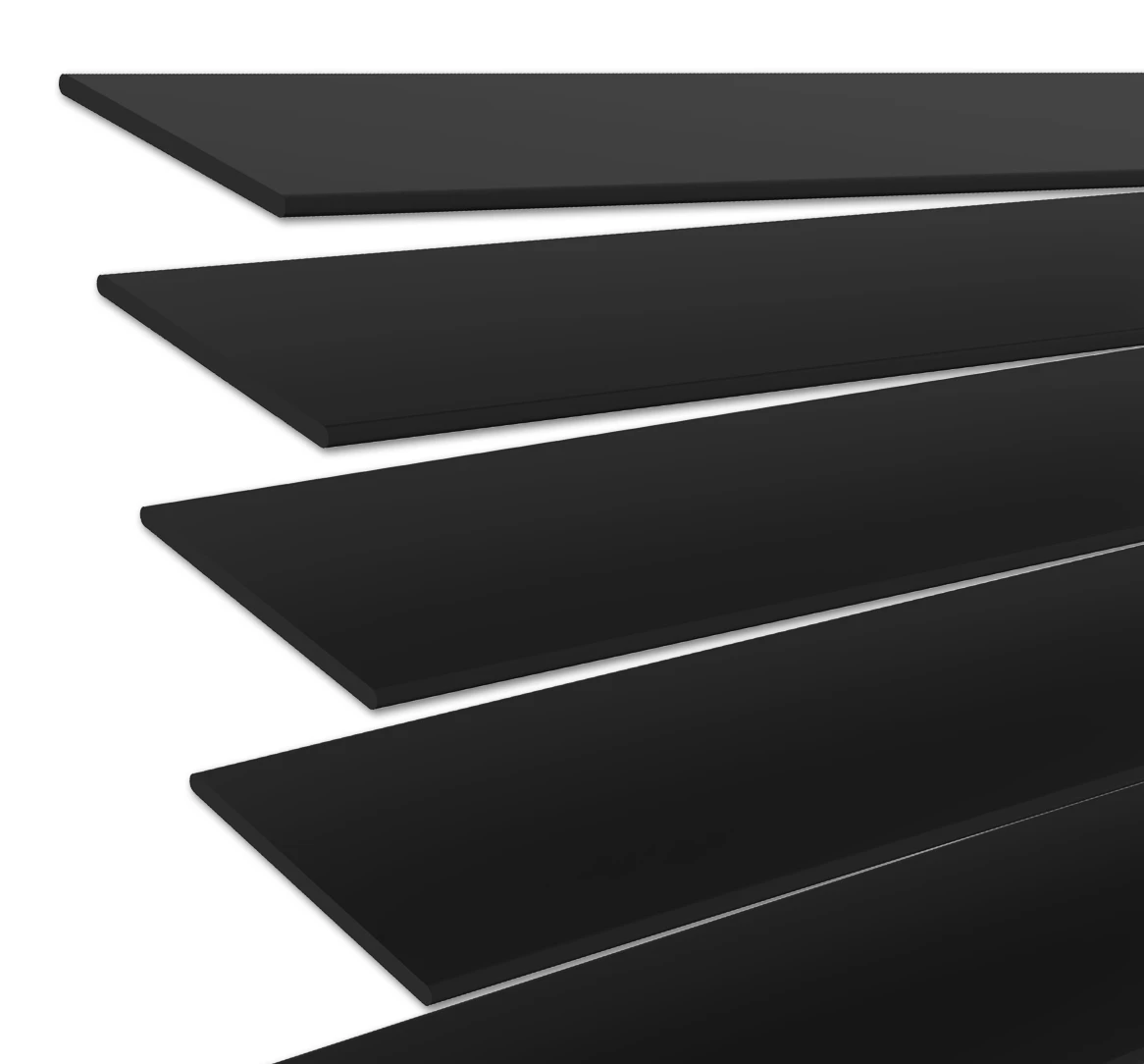 Holzjalousie nach Maß Schwarz halbmatt 50 mm Lamelle | JH041