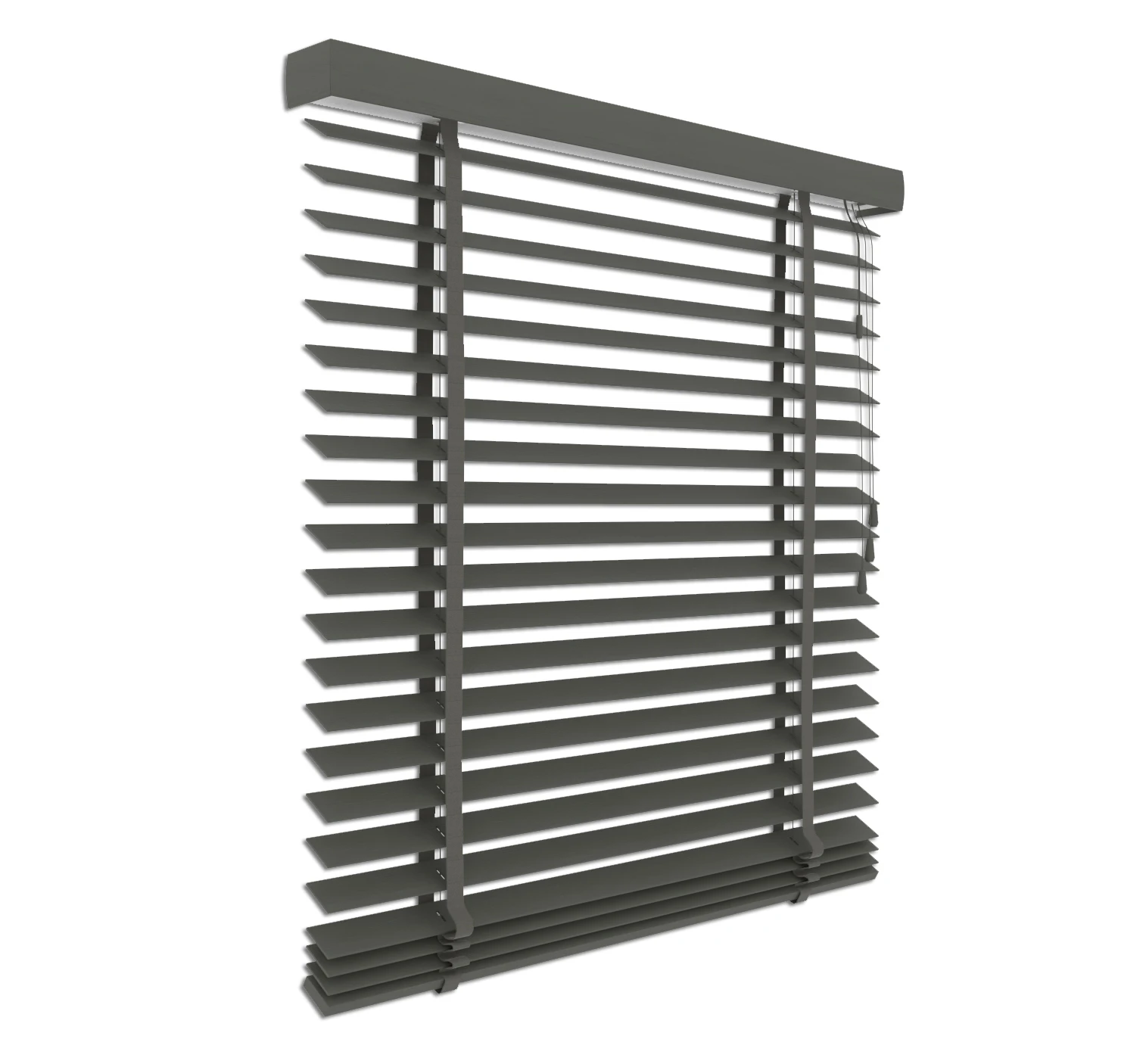 Holzjalousie nach Maß grau 50 mm Lamelle | JH063