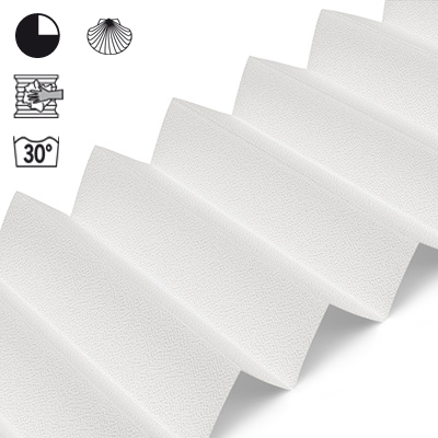 Plissee Cosiflor® VS2 Weiß | halbdimout 3421