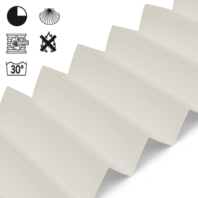 Plissee Cosiflor® VS2 Weiß | halbdimout 3041