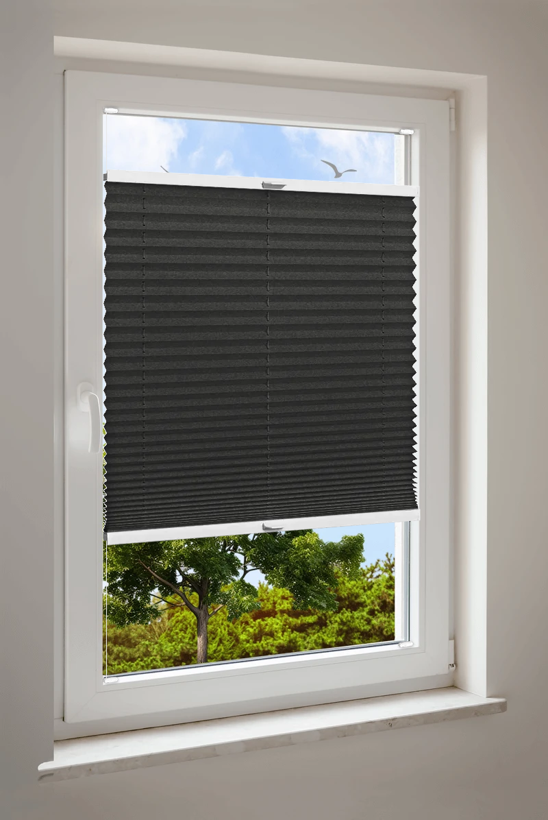 Plissee Cosiflor® VS2 Schwarz | halbtransparent 3172