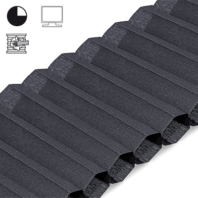 Wabenplissee Cosiflor® VS2 Grau | halbdimout 8755
